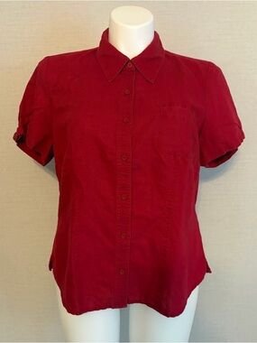 Women’s Size 14/16 Lane Bryant Short-Sleeve Button-Front Shirt
